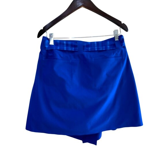 Nike Golf Womens Dri-Fit Blue Skort Size 12 With Plaid Tie Waist For Sports & Ca - Picture 2 of 8
